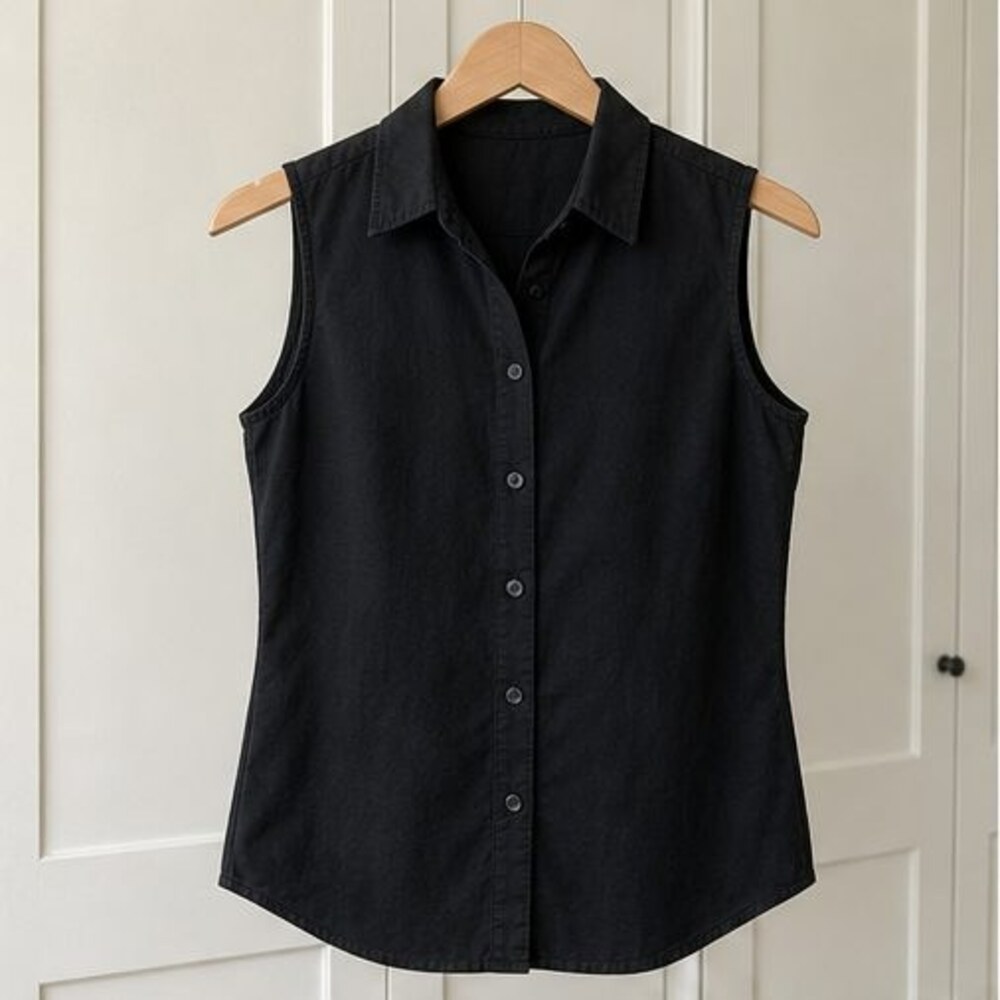 Black Tie Neck Blouse
